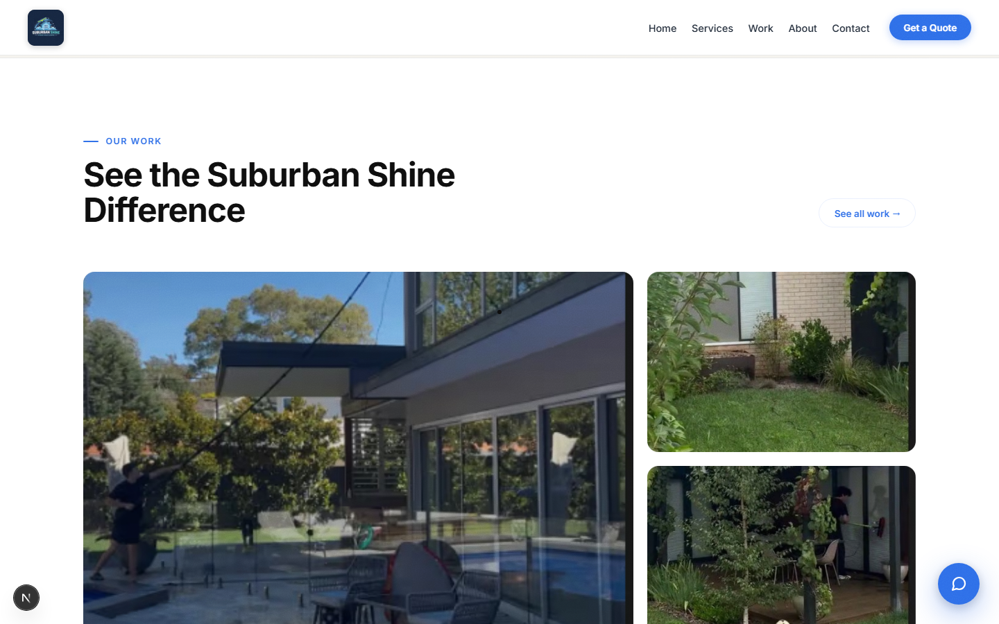 Suburban Shine work page